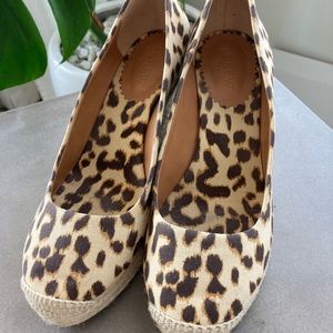 Leopard J Crew Size 6 Espadrille, never worn